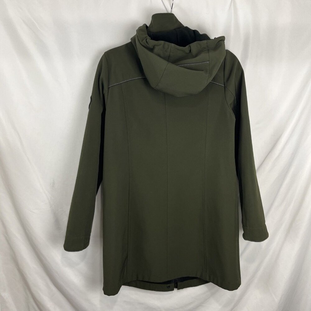 Alpine North Softshell Long Coat in Dark Green Womens Size S - Picture 6 of 12